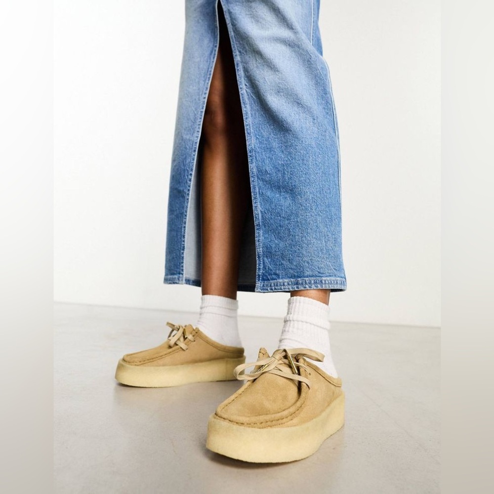 New Clarks Wallabee Cup Lo Slip On Mules Free People